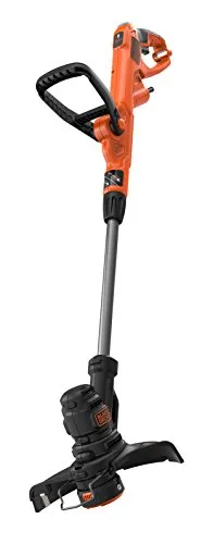 Black & Decker 450W 25 cm Elektrischer Freischneider - Rasentrimmer mit 450W Motor und 25 cm Schnittbreite, POWERCOMMAND Easy Feed für müheloses Fadenmanagement und teleskopierbarer Stiel für individuelle Anpassung an die Körpergröße.