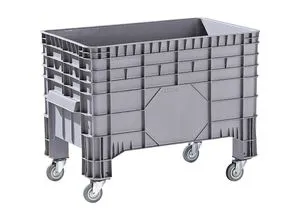 Großbehälter aus Polyethylen, Inhalt 285 l, 4 Füße und 4 Lenkrollen, ab 5 Stk kaiserkraft