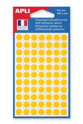 APLI Markierungspunkte Durchmesser: 8 mm rund gelb 462 Stück