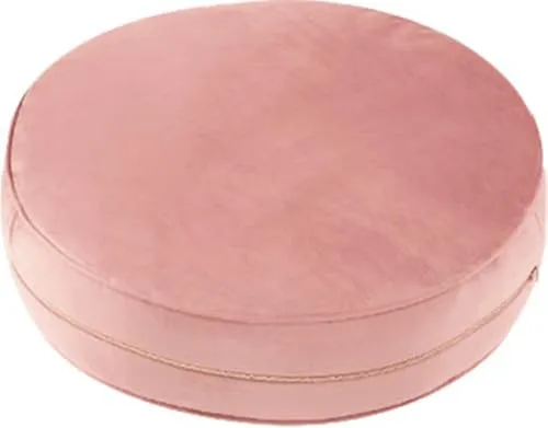 Schwar Textilien ® | Bodenkissen | Samt-Optik | 57cm Durchmesser (Altrosa)