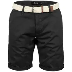 REPUBLIX Chinoshorts GAEL Herren Bermuda Short Hose Regular Fit inkl. Gürtel schwarz W38