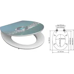 SCHÜTTE WC-Sitz Holzkern HG WATER DROP