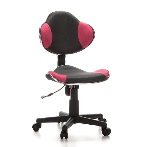 hjh OFFICE 670900 Kinderdrehstuhl KIDDY GTI-2 Grau/Pink - Ergonomischer Kinderschreibtischstuhl für Kinder von 8-11 Jahren. Mit modernem Design, höhenverstellbar und robust für sicheres Sitzen beim Lernen.
