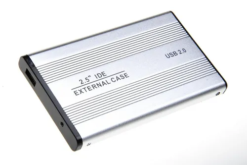 Produktbild Festplattengehäuse Case 2,5 Zoll IDE USB 2.0 Festplatten Gehäuse silber NEU