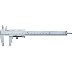 Präzisions-Taschenmessschieber 150mm - Hochwertiger Messschieber aus rostfreiem Stahl für präzise Innen-, Außen- und Tiefenmessungen. Parallaxefreie Ablesung und reflexionsarme Oberfläche sorgen für exakte Ergebnisse.