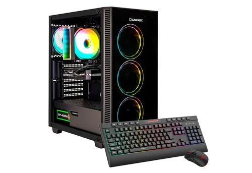 Hyrican Gamemax Draco XD 7799 - Gaming Desktop mit RTX 5060 Ti - Leistungsstarker Desktop-Computer mit AMD Ryzen 5 7500F, 16 GB RAM und 1 TB SSD. Ideal für Gaming und Multimedia-Anwendungen, ausgestattet mit WLAN und Windows 11.