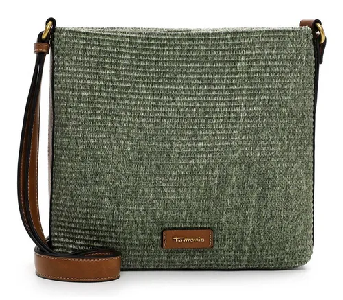 Tamaris Umhängetasche TAS Fernanda in Grün - Umhängetasche mit stylischem Bast-Design, ideal für den Alltag. Mit verstellbarem Umhängeriemen und praktischem Reißverschlussfach auf der Rückseite.