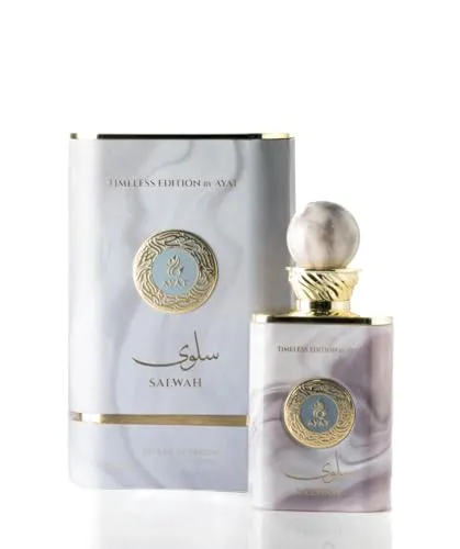 Ayat Perfumes Salwah Eau de Parfum Timeless Edition 100 ml - Eau de Parfum für Frauen, vereint fruchtige und blumige Noten für langanhaltenden Duftgenuss. Eleganter 100-ml-Flakon, ideal für den Schminktisch.