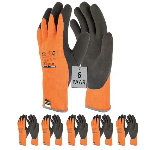 Kerbl 297385 PowerGrab Thermo Strickhandschuh Latex mit Acrylfutter Größe: 11, orange