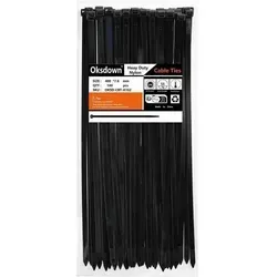 Kabelbinder 400mm Schwarz - 100 Stück mit 55 kg Zugfestigkeit - Kabelbinder 400mm in Schwarz (100 Stück) für zuverlässiges Kabelmanagement. Hergestellt aus UV-beständigem Nylon 6.6, bieten sie eine beeindruckende Zugfestigkeit von 55 kg – ideal für alle Projekte, drinnen und draußen.