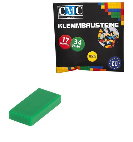 Fliesen Klemmbausteine Tiles Bausteine 1x2 Noppen Kompatibel Kachel Grün 100