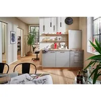 pino Küchenzeile 180 cm Achatgrau Anschlag,inks