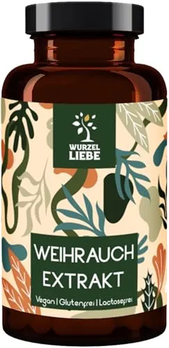 Weihrauch Kapseln - Hochdosiert mit 500 mg Boswelliasäuren (85%) pro Kapsel - frei von Zusätzen - vegan - 120 Kapseln für 4 Monate - Wurzelliebe