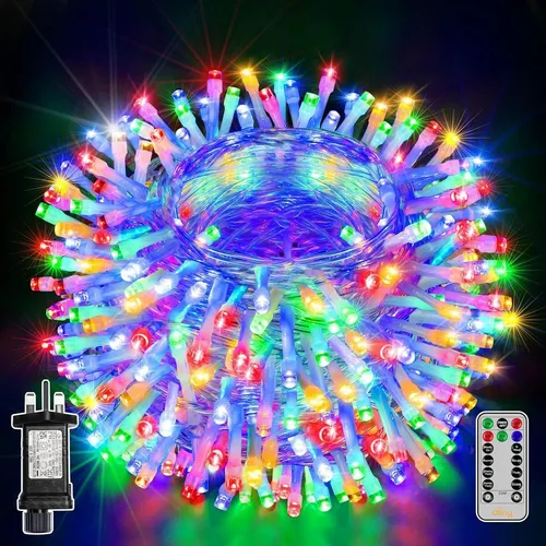 LED-Lichterkette 600-flammig, 60m mit 8 Lichtmodi