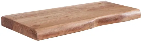 Wohnling Wandregal WL6.512 – Schwebendes Regal aus Akazie - Modernes Wandregal aus Akazie-Massivholz mit einzigartiger Baumkante, ideal für stilvolle Akzente in jedem Raum. Belastbar bis 10 kg und handgefertigt.