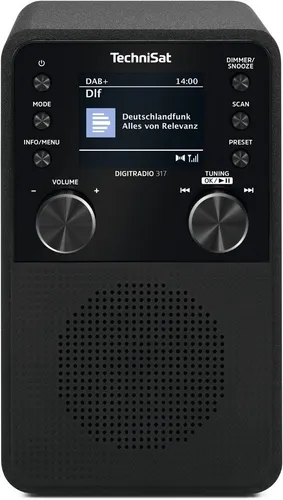 TechniSat DIGITRADIO 317 - DAB+ & Bluetooth Radio mit Farbdisplay - Kompaktes DAB+ UKW Radio mit 3 Watt Lautsprecher, Bluetooth für kabelloses Streaming und dimmbarem 2,4 Zoll Farbdisplay – ideal für jeden Raum.