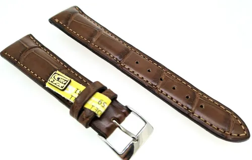 Louisiana Kroko Uhrenarmband 20/16mm braun grosse Narbung Made in Germany / 130
