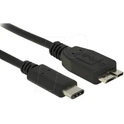 DELOCK 83676 - USB 10 Gb/s Kabel, C Stecker auf Micro B Stecker, 0,5 m