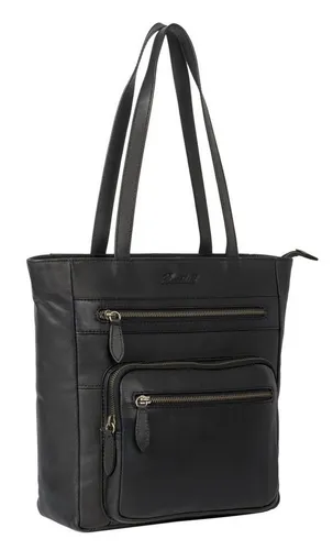 Benthill Shopper Damen Echt Leder Handtasche - Shopper aus echtem Rindsleder mit Vintage-Design, bietet zahlreiche Fächer für optimale Organisation und ist ideal für den Alltag.