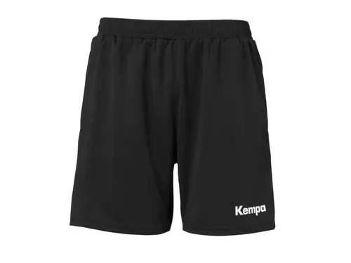 Kempa Herren Pocket Shorts, schwarz, L - Trainingsbekleidung mit Kordel im Bund, tiefen Seitentaschen und praktischen Seitenschlitzen für optimale Bewegungsfreiheit beim Training.