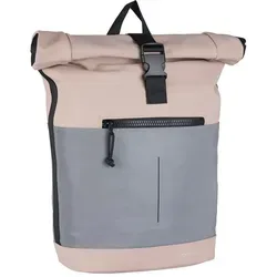 New Rebels Bowie New York Altrosa 21L Rucksack Rolltop - Tagesrucksäcke mit 21L Volumen, wasserabweisend und ideal für Laptop bis 15,6