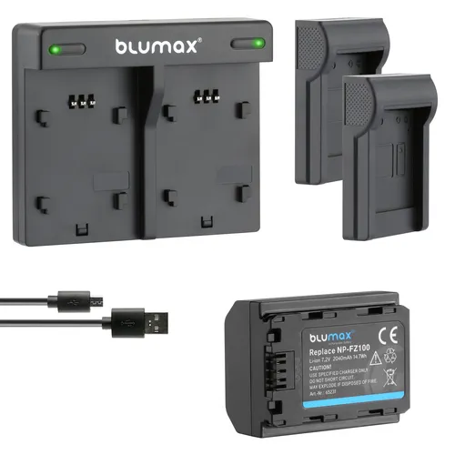1x Akku + Lader für Sony NP-FZ100 Alpha 7C 9 A9 II 9S A7 Ilce 6600 2040 mAh