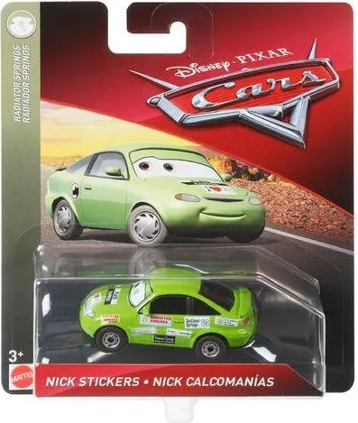 Mattel FLL76 - Disney Cars Die-Cast Nick Aufkleber