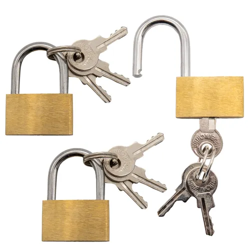 3x Vorhängeschloss Schloss Bügelschloss Vorhangschloss Kofferschloss klein