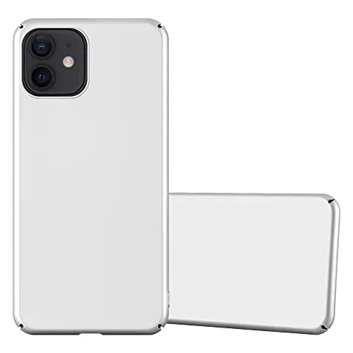 Cadorabo Hülle kompatibel mit Apple iPhone 12 MINI Schutzhülle TPU Silikon Case Metallic Design Anti Rutsch Slim Kratzfest Stabiles Hardcase mit Rundumschutz Case Hülle für iPhone 12 MINI in Silber