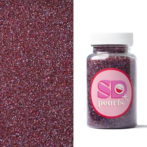 SD Pearls – Dekorzucker | Essbarer Zuckersand in Fuchsia | Glitzernde Streudeko für Cupcakes, Torten & Kekse | Perfekt für Partys, Mädchengeburtstage & moderne Desserts (Fuchsia, 100g)
