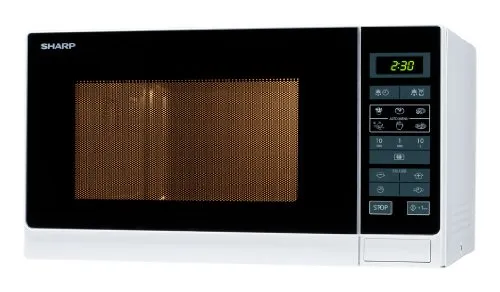 Sharp R342WW Solo-Mikrowelle 25L 900W mit LED-Display - Praktische 25L Solo-Mikrowelle mit 900W Leistung, 8 Automatikprogrammen und energiesparendem Modus. Ideal für vielseitiges Kochen und Auftauen.