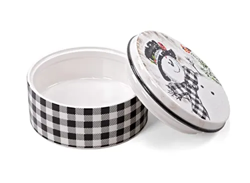 KaMel GmbH Weihnachtliches Geschirr aus Porzellan, verschiedene Ausführung wie Teller, Becher und Schüssel (Keksdose)