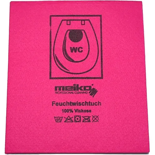 Wischtuch Meiko Feuchtwischtuch rosa 35x40 cm MIT Piktogramm WC, antibakterielle Ausrüstung 386380-002-5