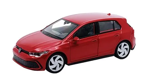 Toi-Toys Volkswagen Golf 8 GTI Metall Modellauto VW Modell Auto Spielzeugauto 4-Varianten 49 (Rot-Metallic)
