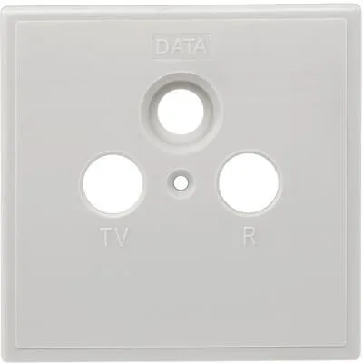 1St. Axing SZU201 Abdeckplatte - 3-Loch für DATA Dosen 80x80, idealer Schutz und ansprechendes Design für Ihre Audio & Video Installation