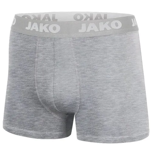 JAKO Boxershort Basic (95% Baumwolle) Unterwäsche graumeliert Herren - 2 Stück, Größe: XXL