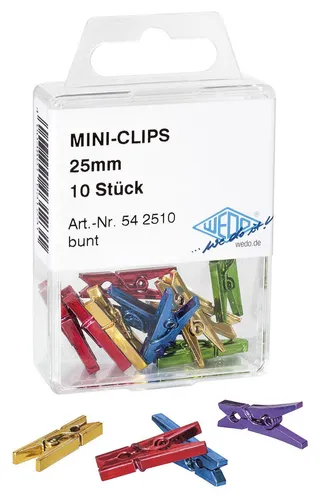 WEDO Kunststoff-Dekoklammern mehrfarbig 542510
