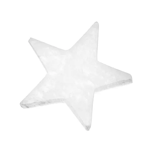 NKlaus Ladeplatte Selenit Stern 8x8x1,5cm für Edelsteine und Reiki, 1 Stück