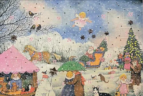 chemstickattack Nostalgische Adventskalenderkarte Weihnachtszeit Retro Nostalgie