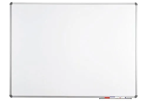 Maul Whiteboard MAULstandard 120cm x 90cm - Wandtafel mit silbereloxiertem Aluminiumrahmen, magnethaftend und ideal für Präsentationen oder Meetings.
