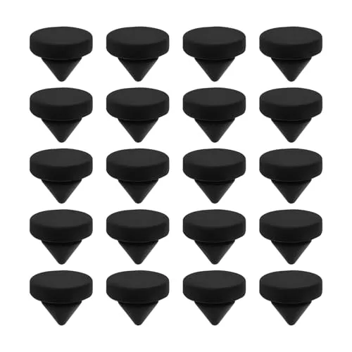 OTOTEC 20 Stück Gummi-Steckfüße Außendurchmesser 13mm Innendurchmesser 6,2mm Fußdicke 2,7mm Passend für 1/4 Zoll-Loch für Haushaltsgeräte Möbel Schwarz