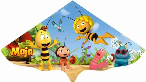 Günther Flugspiele Einleiner Drachen Biene Maja Spannweite (Details) 1150mm Windstärken-Eignung 4 - 6 bft