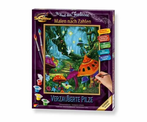 Schipper 609240868 MNZ - Malen nach Zahlen, Verzauberte Pilze