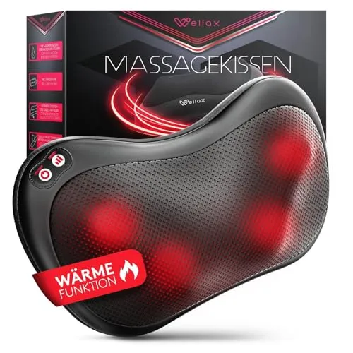 Wellax - Massagekissen mit Wärmefunktion 360 Drehung