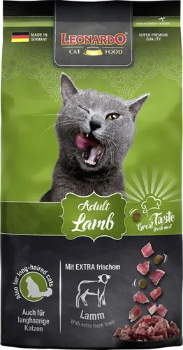 Leonardo Katzentrockenfutter Leo Ad mit extra frischem Lamm 1,8 kg - Katzenfutter mit hochwertigem, extra frischem Lamm für eine gesunde Ernährung und ein glänzendes Fell.