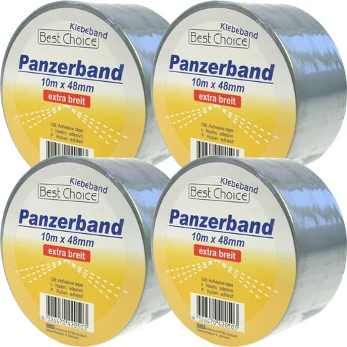 1-24 Panzerband Panzertape Gaffa Tape Gewebeband Silber – 12 Rollen - Hochwertiges Gewebeband in praktischer 12er-Packung. Ideal für Reparaturen und kreative Projekte, vielseitig einsetzbar und stark haftend.
