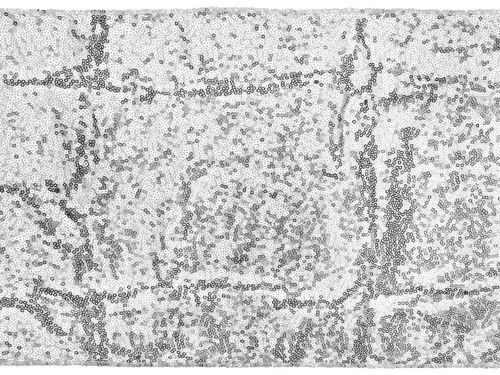 Eleganter Pailletten-Tischläufer in Silber, 0,3 x 5 m in silber von PartyDeco