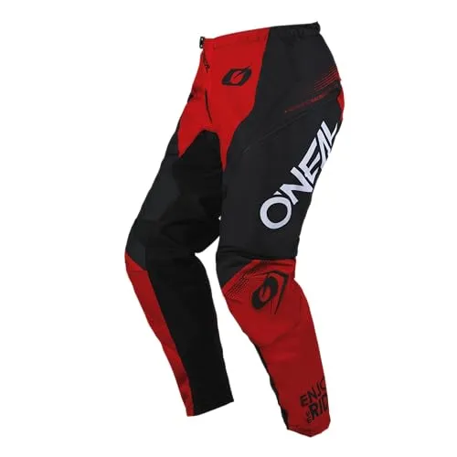 ONeal Element Racewear S25 Textilhose - Schwarz/Rot - 34 - Motorradhosen mit top Preis-Leistungs-Verhältnis, bequemer Passform und innovativem Material-Mix für besten Komfort und Schutz beim Fahren.