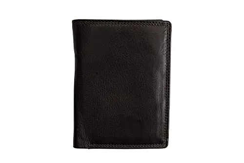 Josephine Osthoff Herren Geldbörse aus Leder mit RFID-Schutz - Herren-Geldbörse aus hochwertigem Echtleder, handgefertigt mit RFID-Schutz gegen Datendiebstahl. Kompakt und funktional mit 2 Münzfächern, 7 Kartenfächern und mehr.