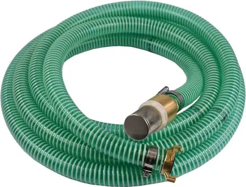 Zoll Saugschlauch Druckschlauch 25mm mit Saugkorb und Schnellkupplung (3m) - Flexibler Gartenschlauch mit hoher Abriebresistenz, ideal für Teich- und Poolanwendungen. Ozon- und UV-beständig, mit praktischer Schnellkupplung für einfachen Anschluss.